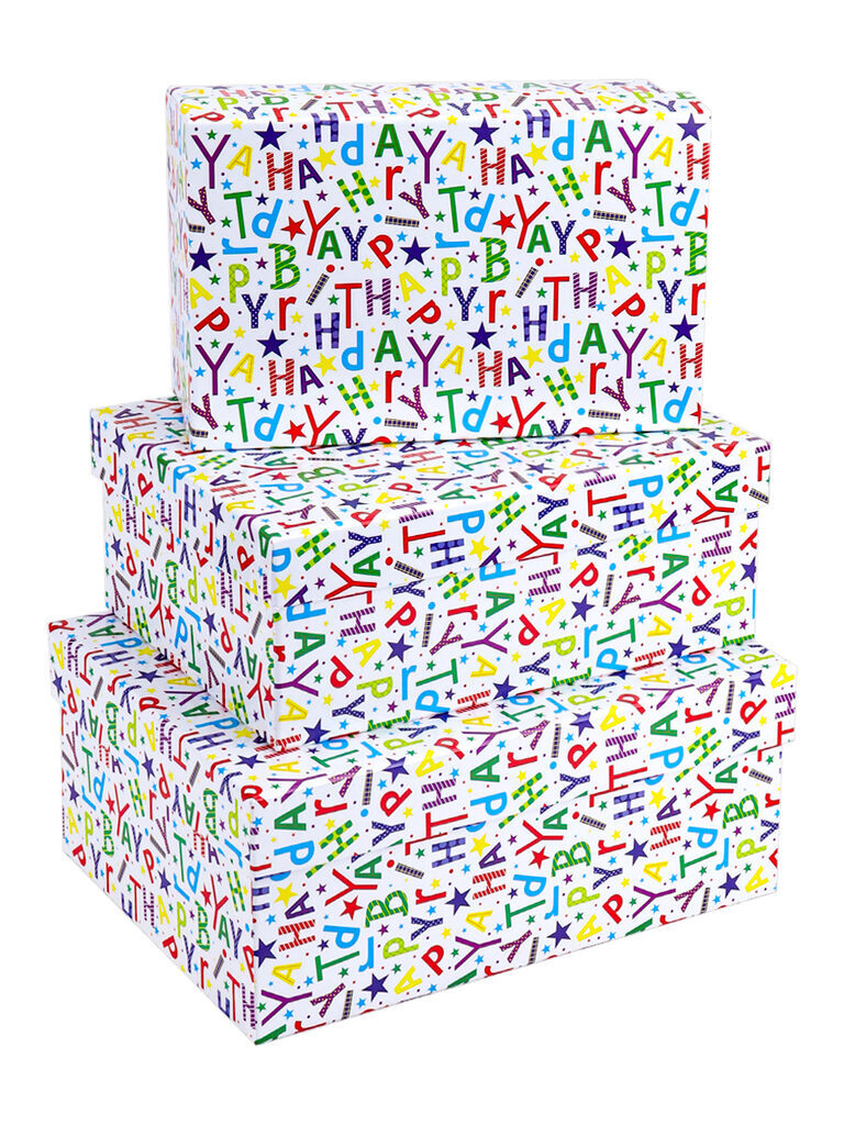 Набор подарочных коробок 3в1 "Буквы" 23х16х9,5-19х12х6,5 см