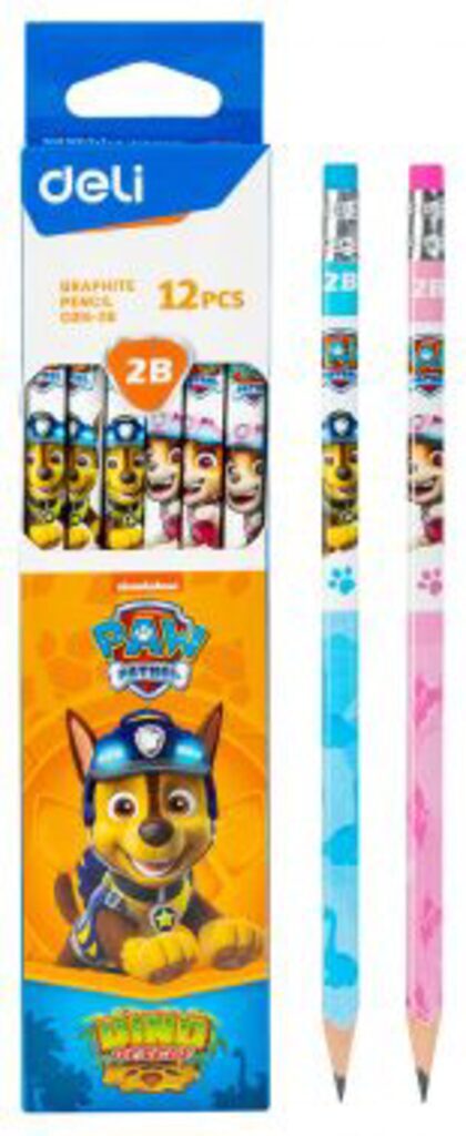 Карандаш Deli 2B Super Paw Patrol , трехгранный, /цена за уп. 12шт./
