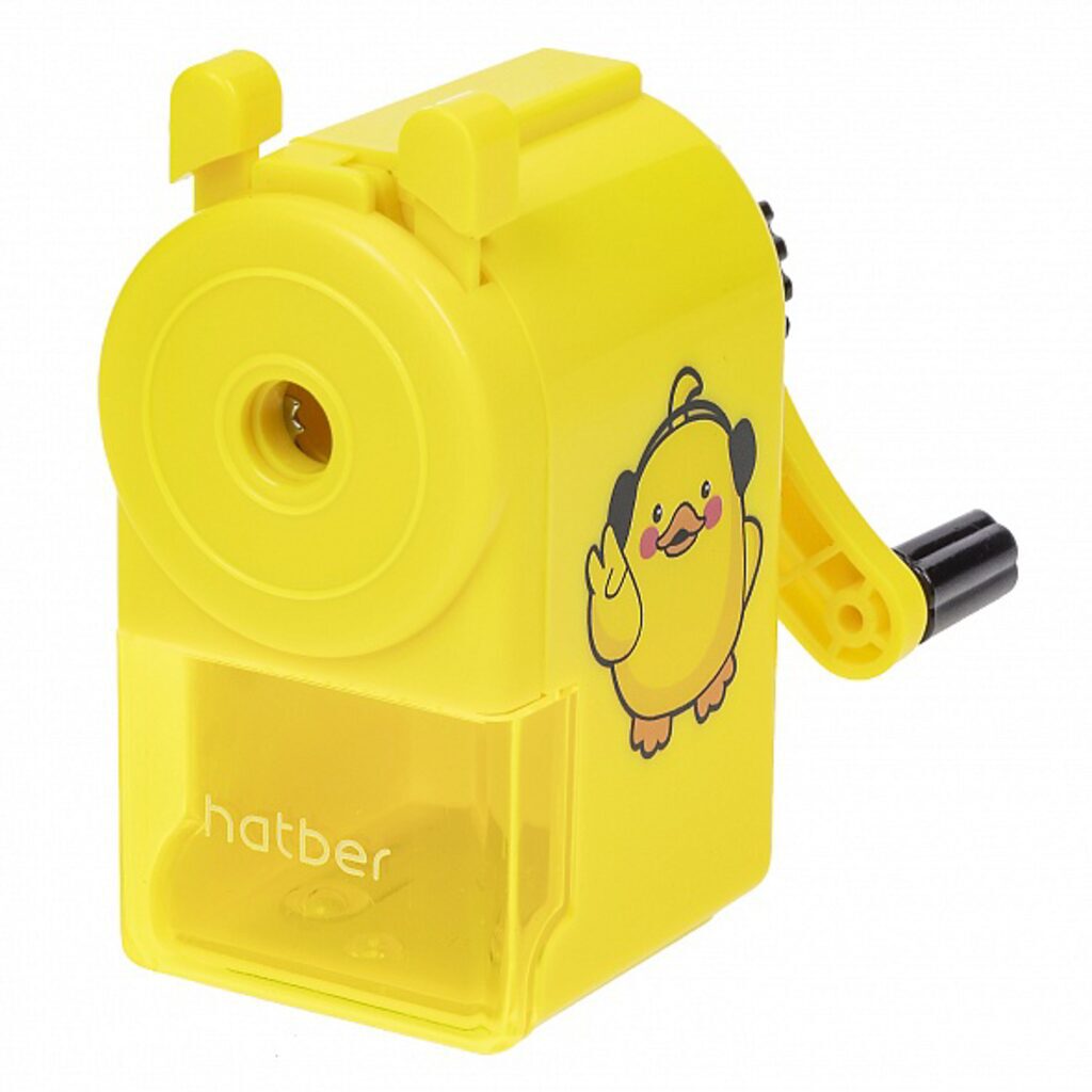 Точилка механическая 1 отв,  Hatber "Мы-утята!" пласт.корпус