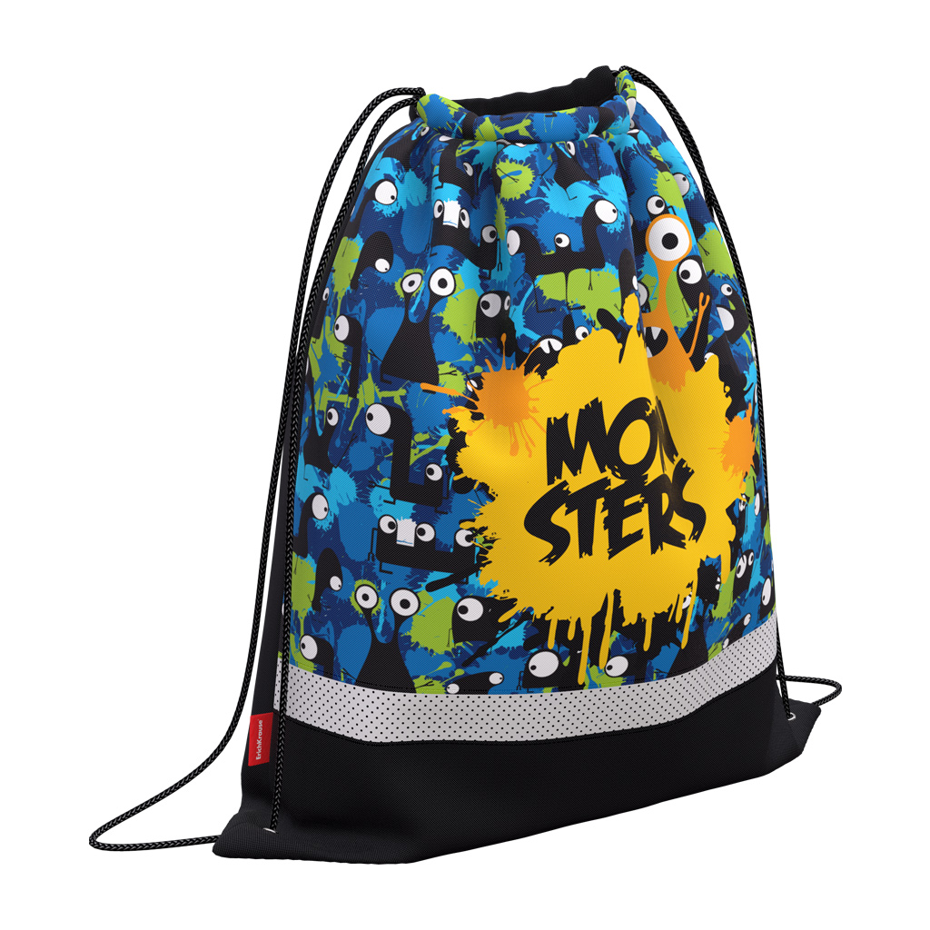 Мешок для обуви ErichKrause® с вентиляцией 500х410мм Monsters