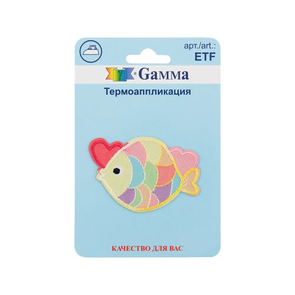 Термоаппликация 3,2*5,4см "Рыбка"