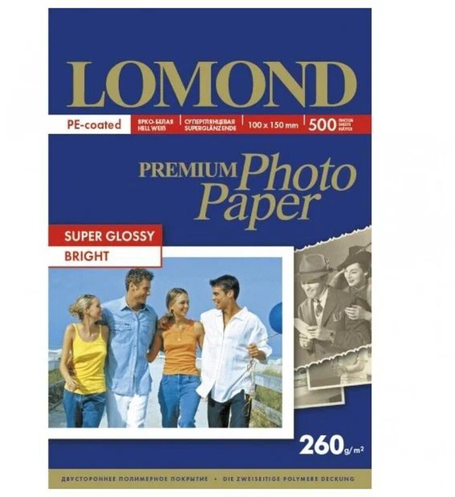 Фотобумага LOMOND A6  260г, 500л, суперглянц Bright