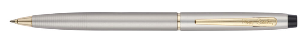 Ручка подарочная шариковая PIERRE CARDIN Gamme, корпус бежевый, латунь, никель, сталь, позолота