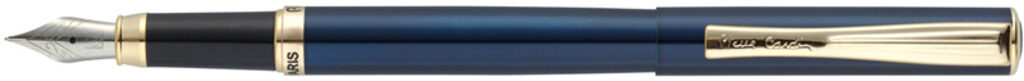 Ручка подарочная перьевая PIERRE CARDIN ECO, корпус синий, позолото, тонкий (F), 0,6-0,65 мм