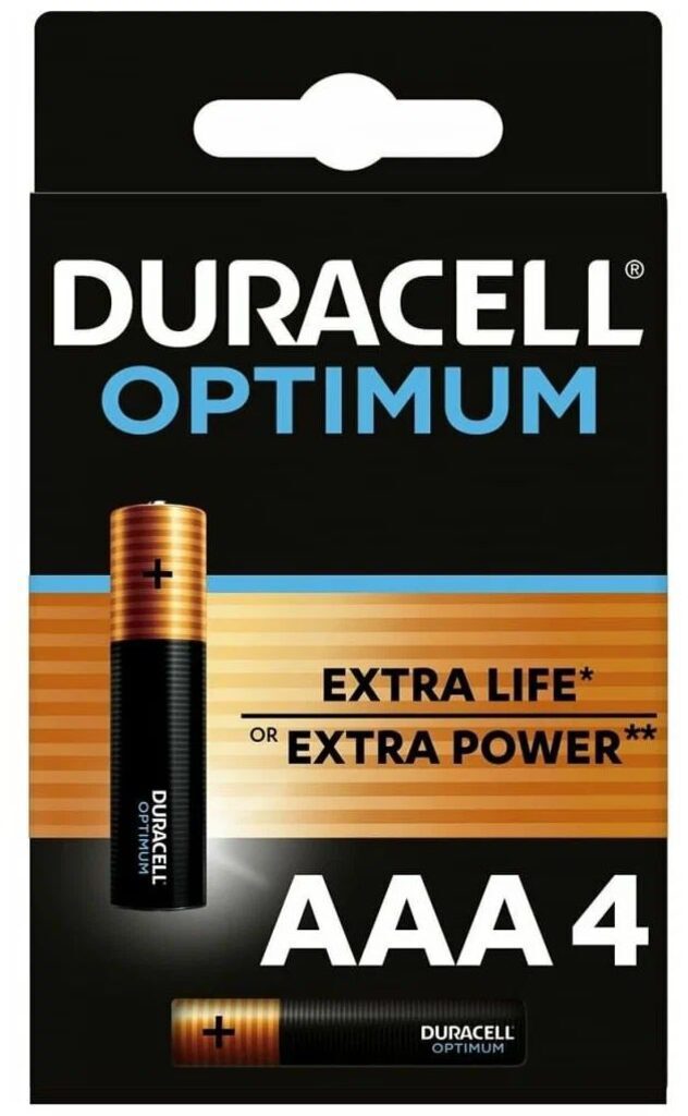 Батарейка LR-03 (ААА) DURACELL OPTIMUM, блистер, цена за 1 шт