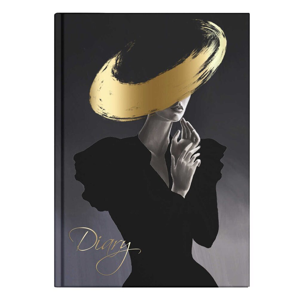 Ежедневник недат А5 интегр.пер.,  80л. "Diary. Леди" тисн.фольгой, софт-тач, лин.