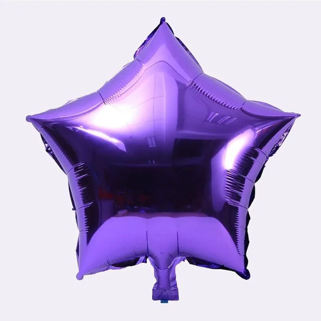 Шар фольга 32" "Звезда" фиолетовый 80 см