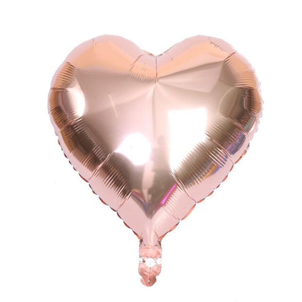 Шар фольга 32" "Сердце" розовое золото 80 см