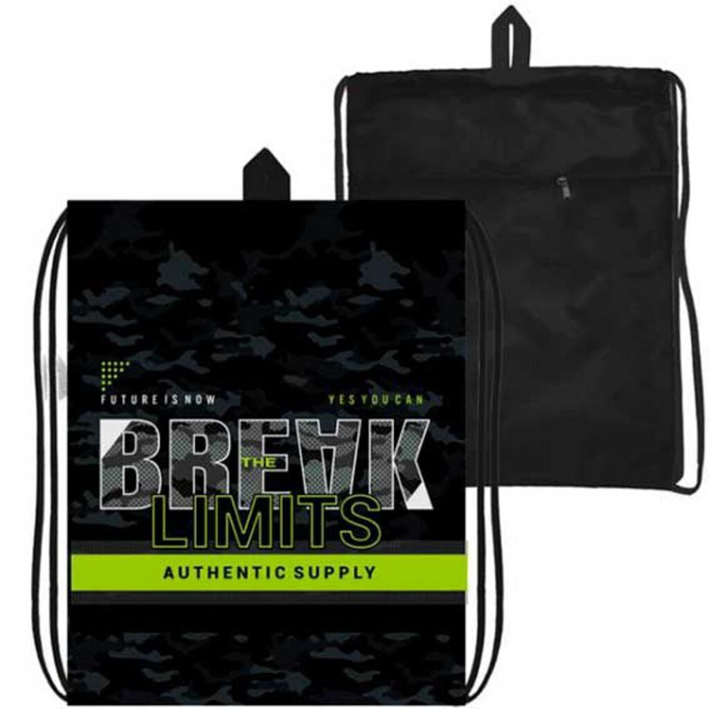 Мешок для обуви 1 отд, 370*470, карман "Камуфляж Break" петля