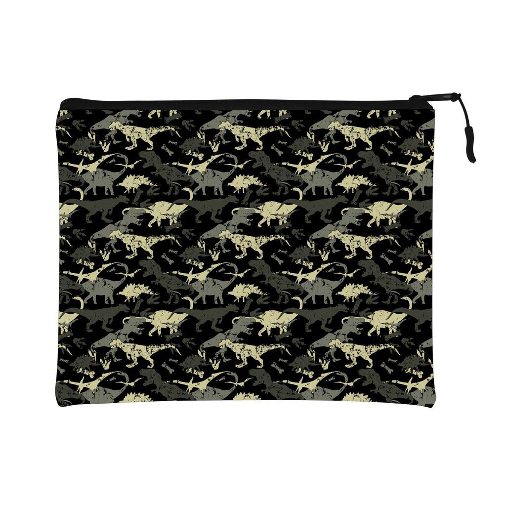 Папка д/тетрад. А5 (260*200) 1отд. молния сверху, силикон "Динозавры. Паттерн"