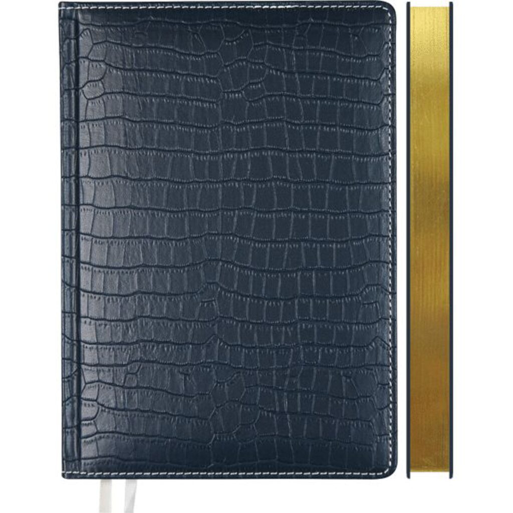 Ежедневник дат. 2024г А5 deVENTE Wild 352стр.,темно-синий тв.обл.,кожзам., крем.бумага