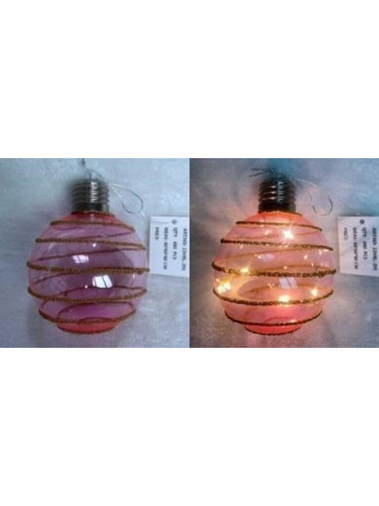 Ёлочный шар с led-подсветкой  8 см "Яркие огни"