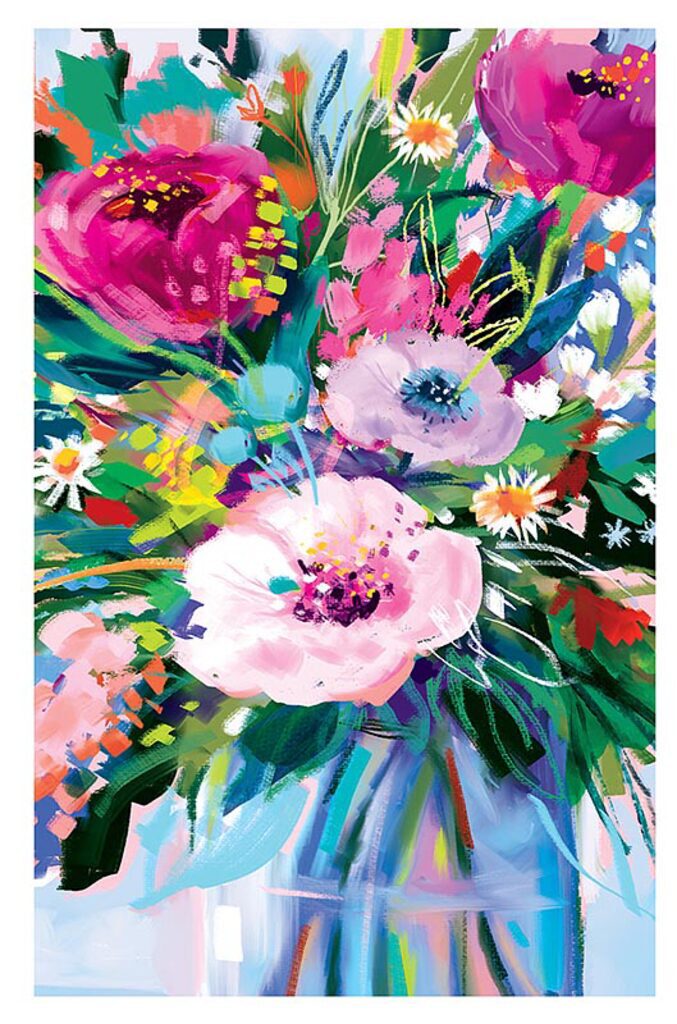 Открытка А5 б/т "Цветы"