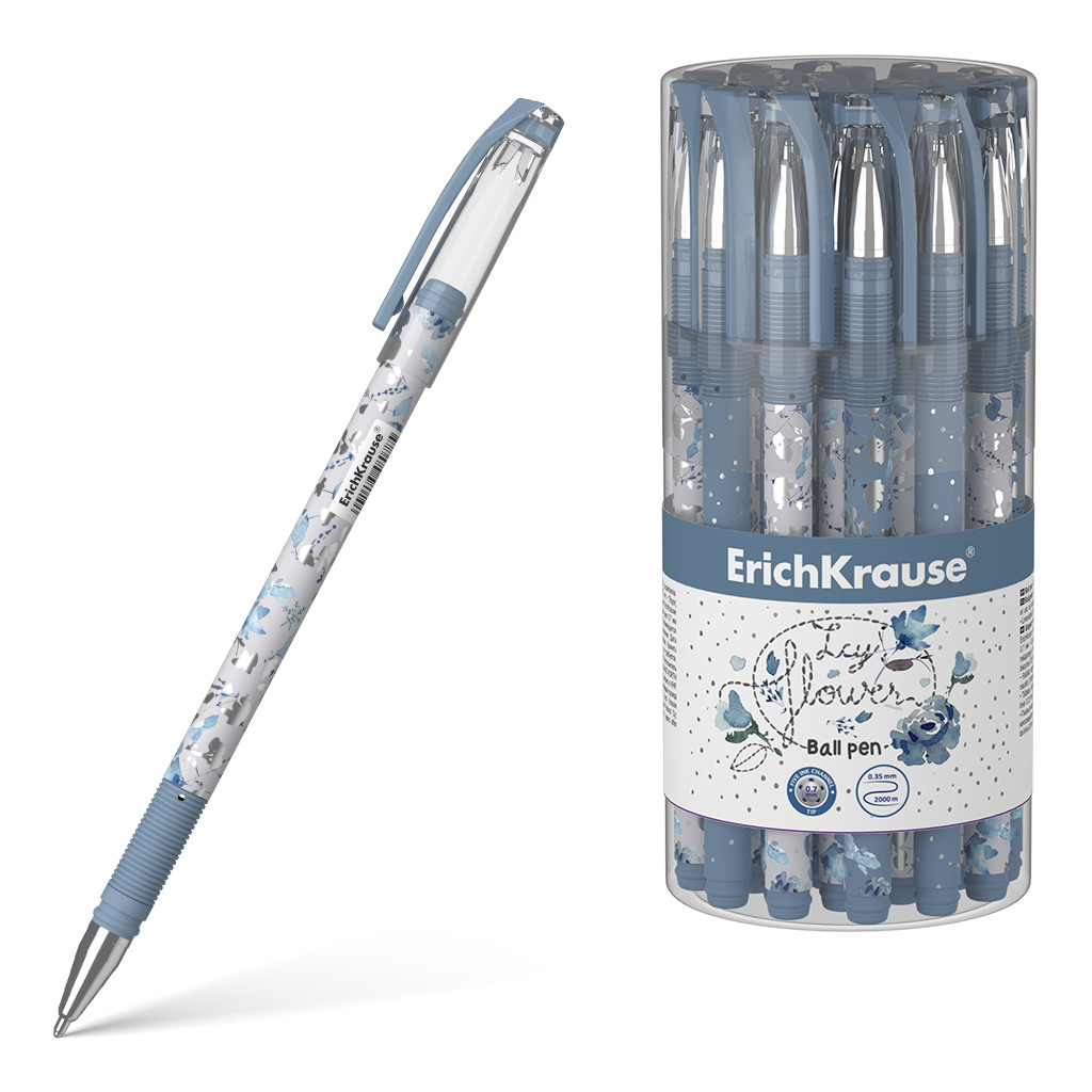 Ручка шариковая ErichKrause ColorTouch Stick Frozen Beauty 0.7, цвет чернил синий (в тубусе по 24 шт.)