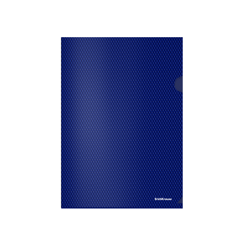 Папка-уголок пластиковая ErichKrause Diamond Total Blue, A4, полупрозрачный, синий (в пакете по 12 шт.)
