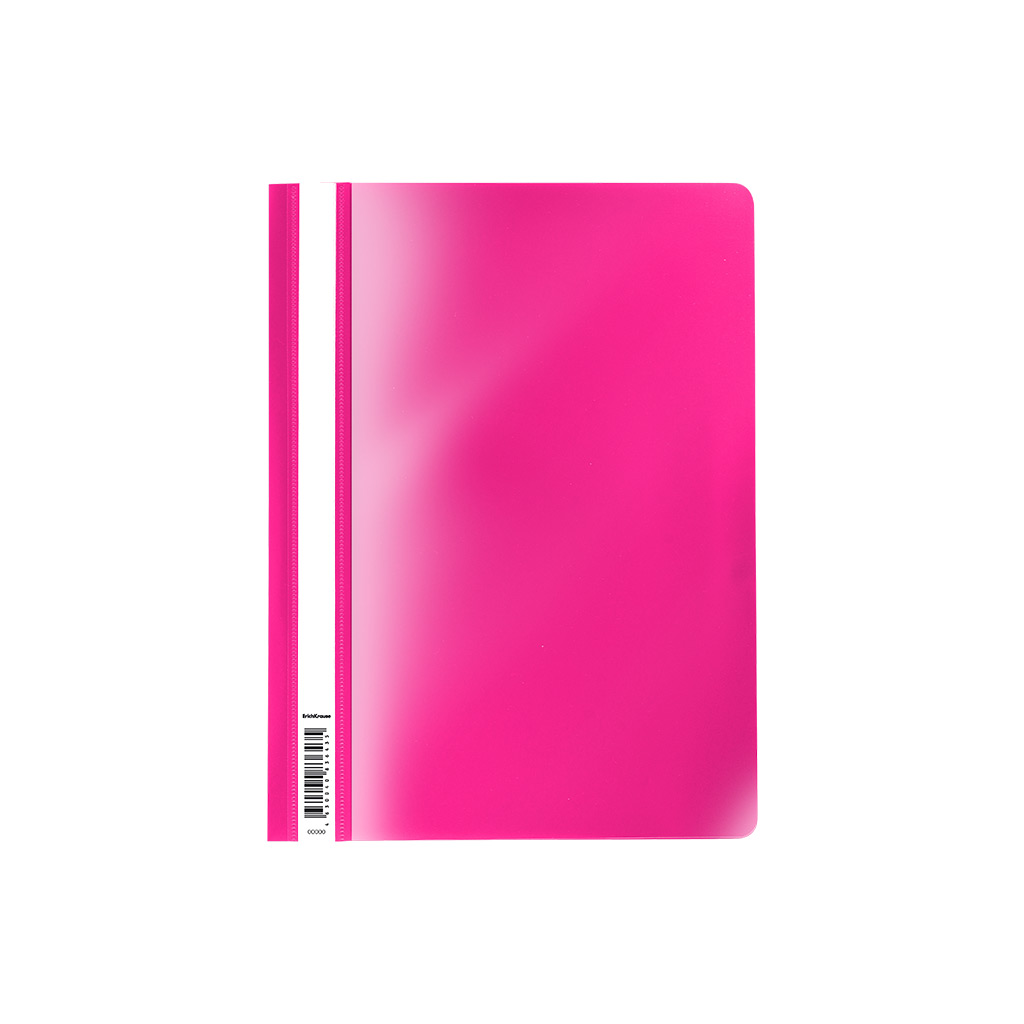 Папка-скоросшиватель пластиковая ErichKrause® Fizzy Neon, A4, розовый (в пакете по 20 шт.)