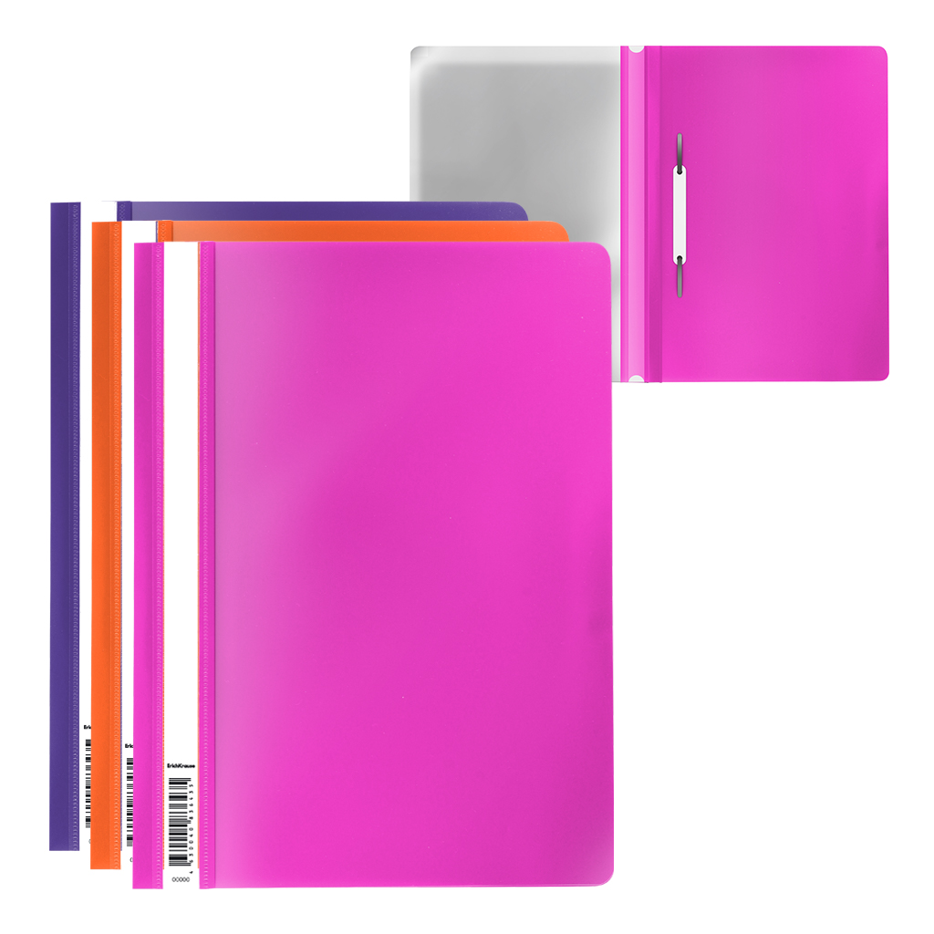 Папка-скоросшиватель пластиковая ErichKrause Soft Caribbean Sunset, A4, ассорти (в пакете по 21 шт.)