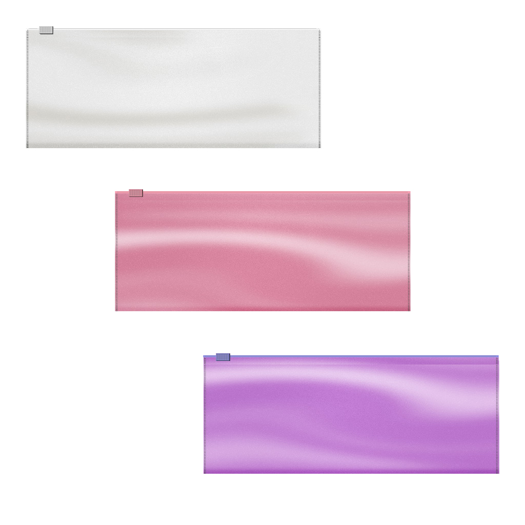 Zip-пакет пластиковый ErichKrause® Glossy Candy, 190х70мм, полупрозрачный, ассорти (в пакете по 12 шт.)