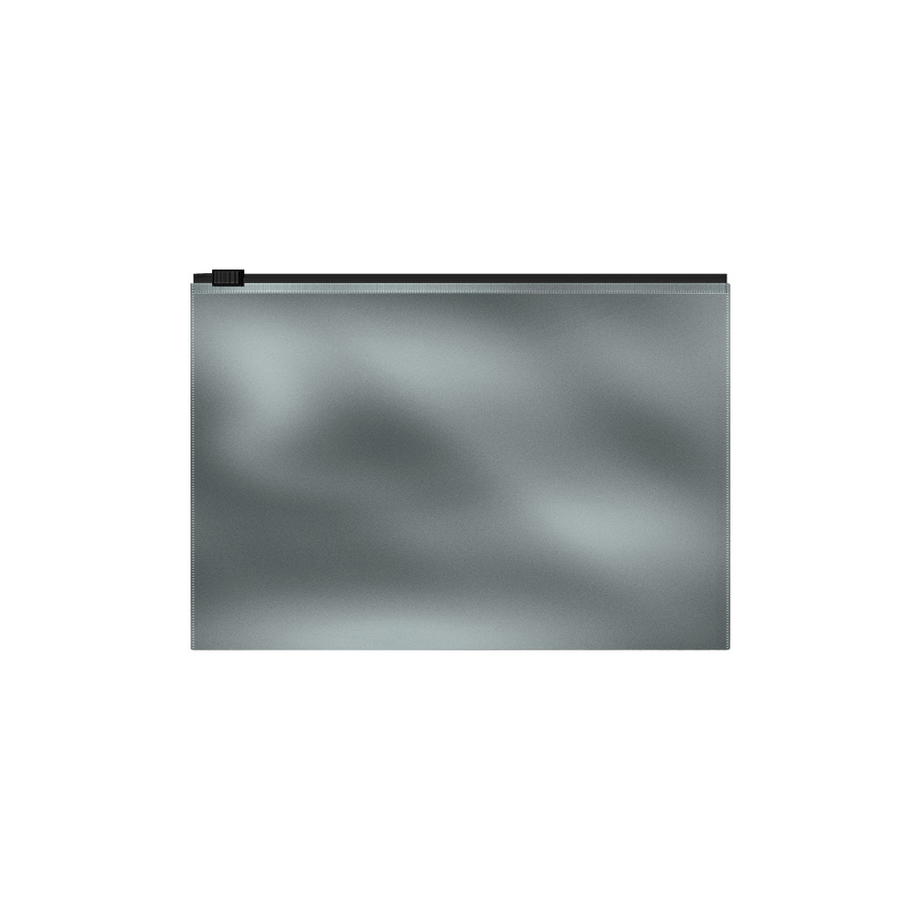 Zip-пакет пластиковый ErichKrause® Glossy Ice Metallic, B5, непрозрачный, серебряный (в пакете по 12 шт.)