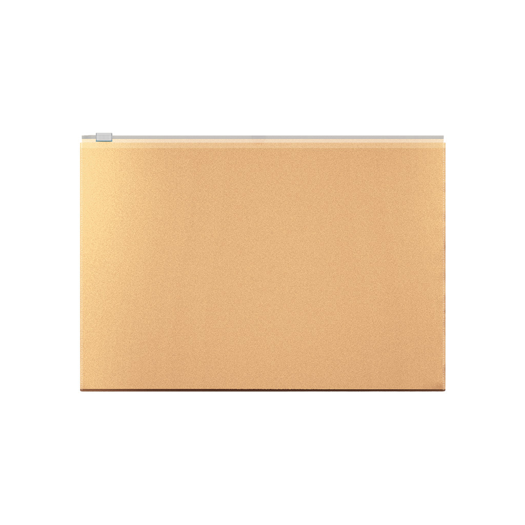 Zip-пакет пластиковый ErichKrause® Matt Powder, A4, непрозрачный, бежевый (в пакете по 12 шт.)