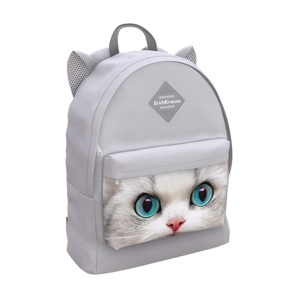 Рюкзак ErichKrause EasyLine® Animals 17L White Cat