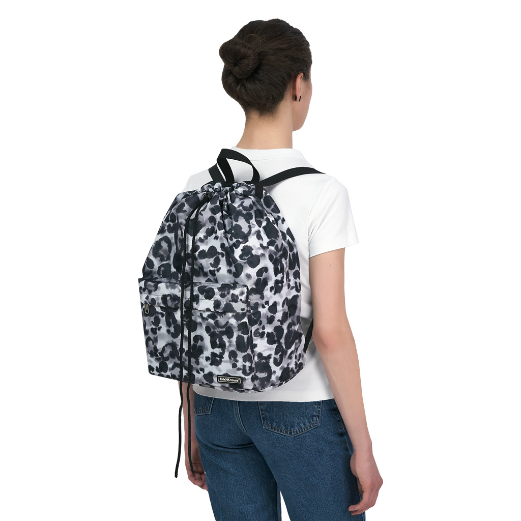 Рюкзак на шнурке ErichKrause® EasyLine® 16L Grey Leopard