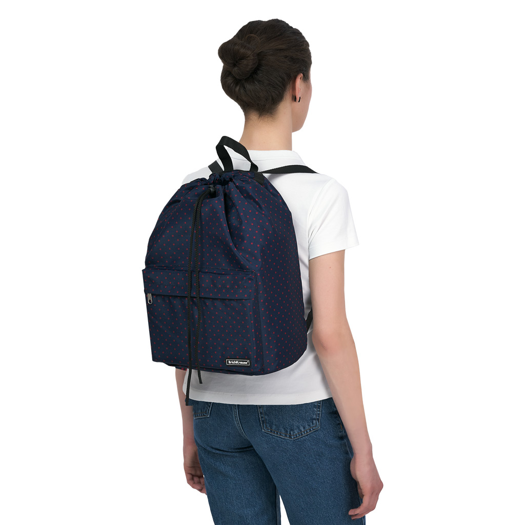 Рюкзак на шнурке ErichKrause® EasyLine® 16L Dots in Blue