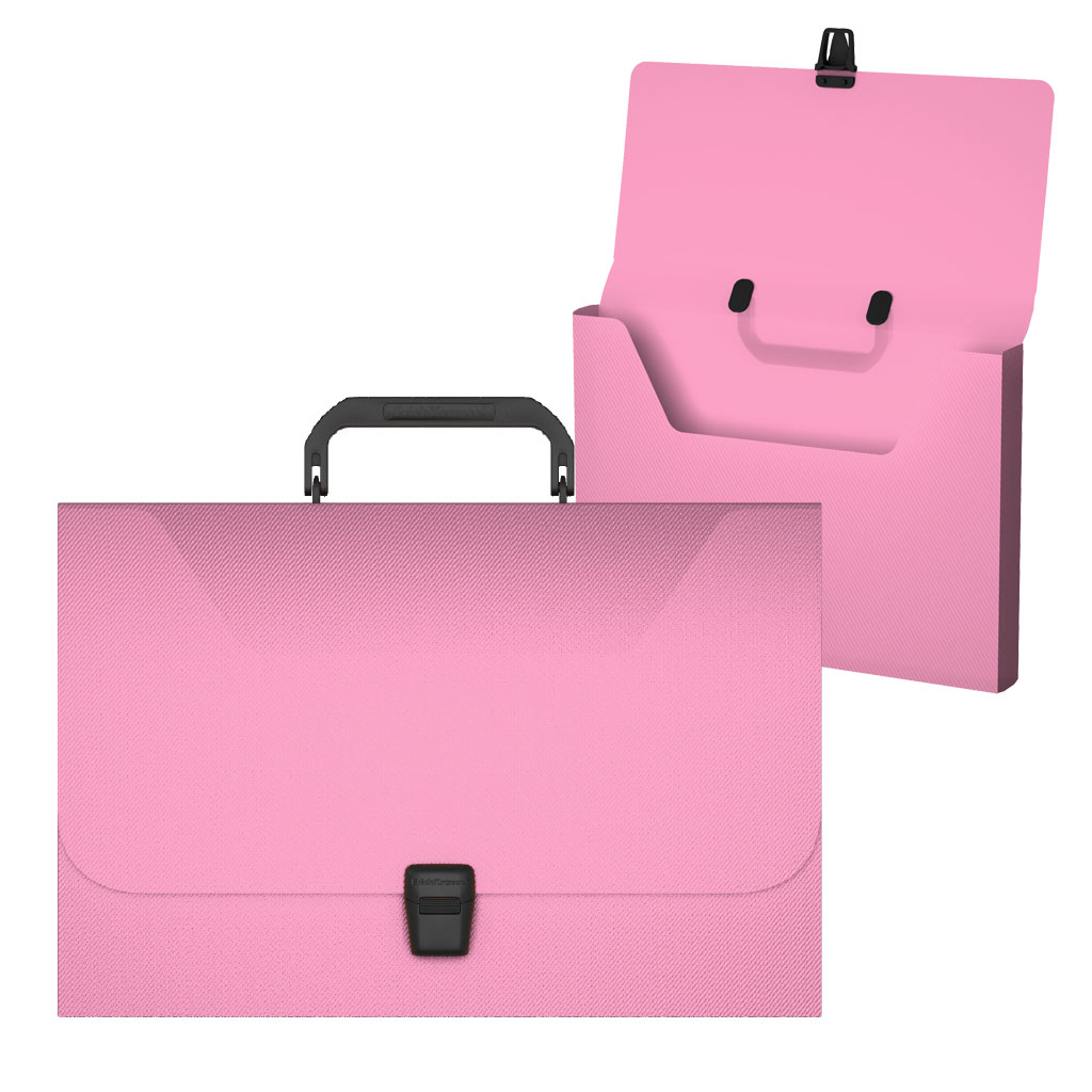 Портфель пластиковый ErichKrause® Diagonal Pastel, FC, розовый (в пакете по  1шт.)