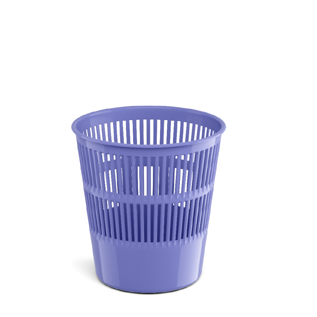 Корзина для бумаг сетчатая пластиковая ErichKrause Pastel, 9л, фиолетовый