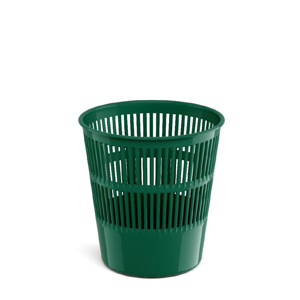 Корзина для бумаг сетчатая пластиковая ErichKrause Classic, 9л, зеленый