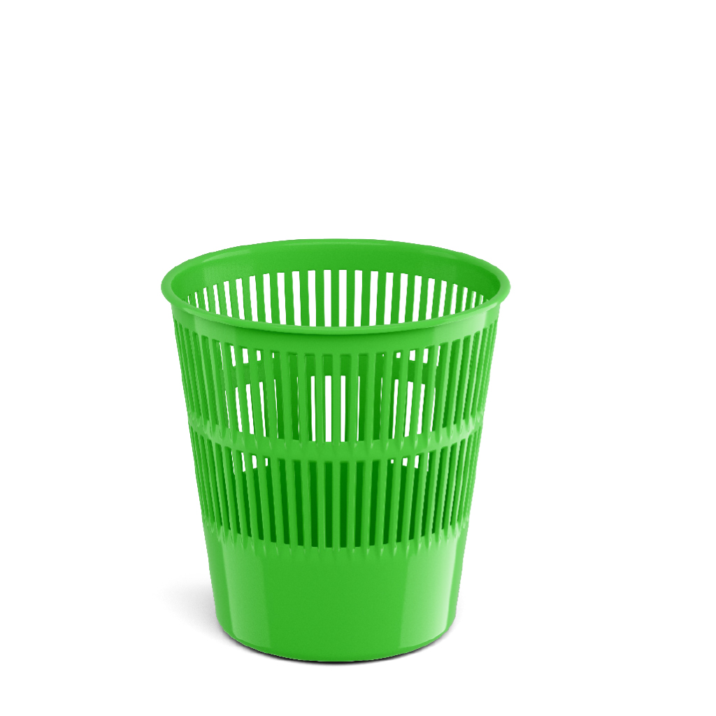 Корзина для бумаг сетчатая пластиковая ErichKrause Neon Solid, 9л, зеленый