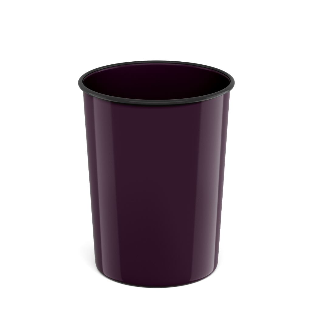 Корзина для бумаг литая пластиковая ErichKrause® Marsala, 13.5л, фиолетовая