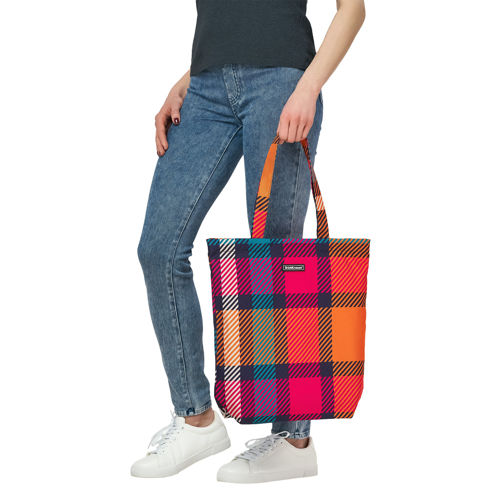 Сумка-шоппер на молнии ErichKrause® 14L Tartan