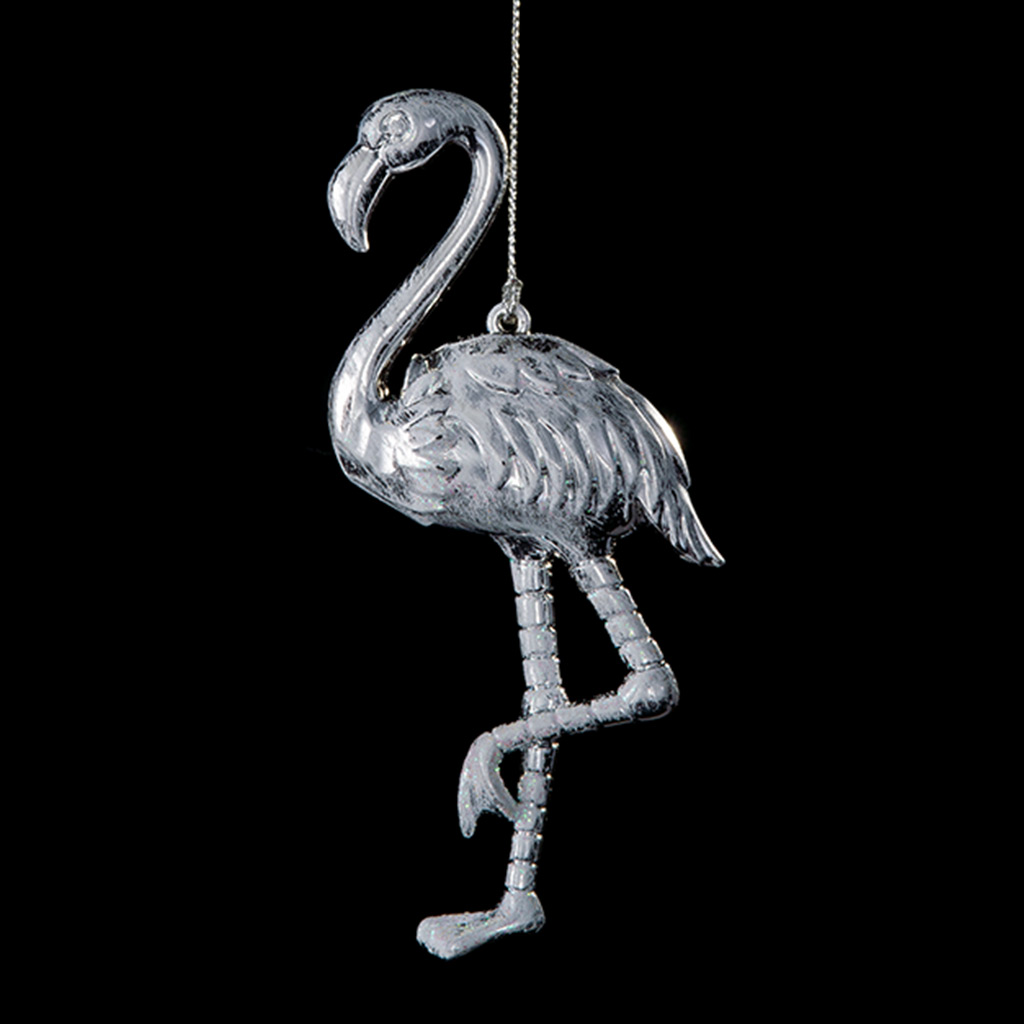 Украшение ErichKrause Decor Фламинго серебряный 12.5см