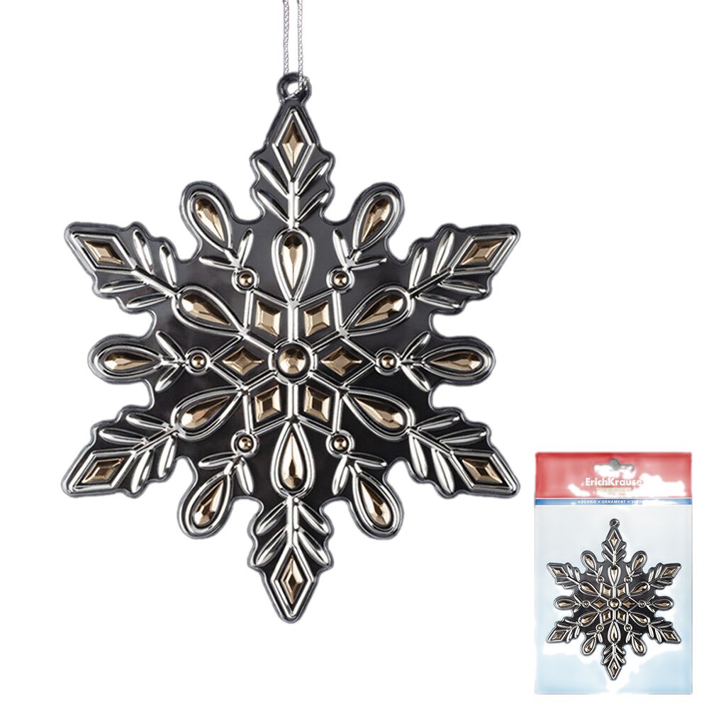 Украшение ErichKrause Decor Снежинка золотая 15см