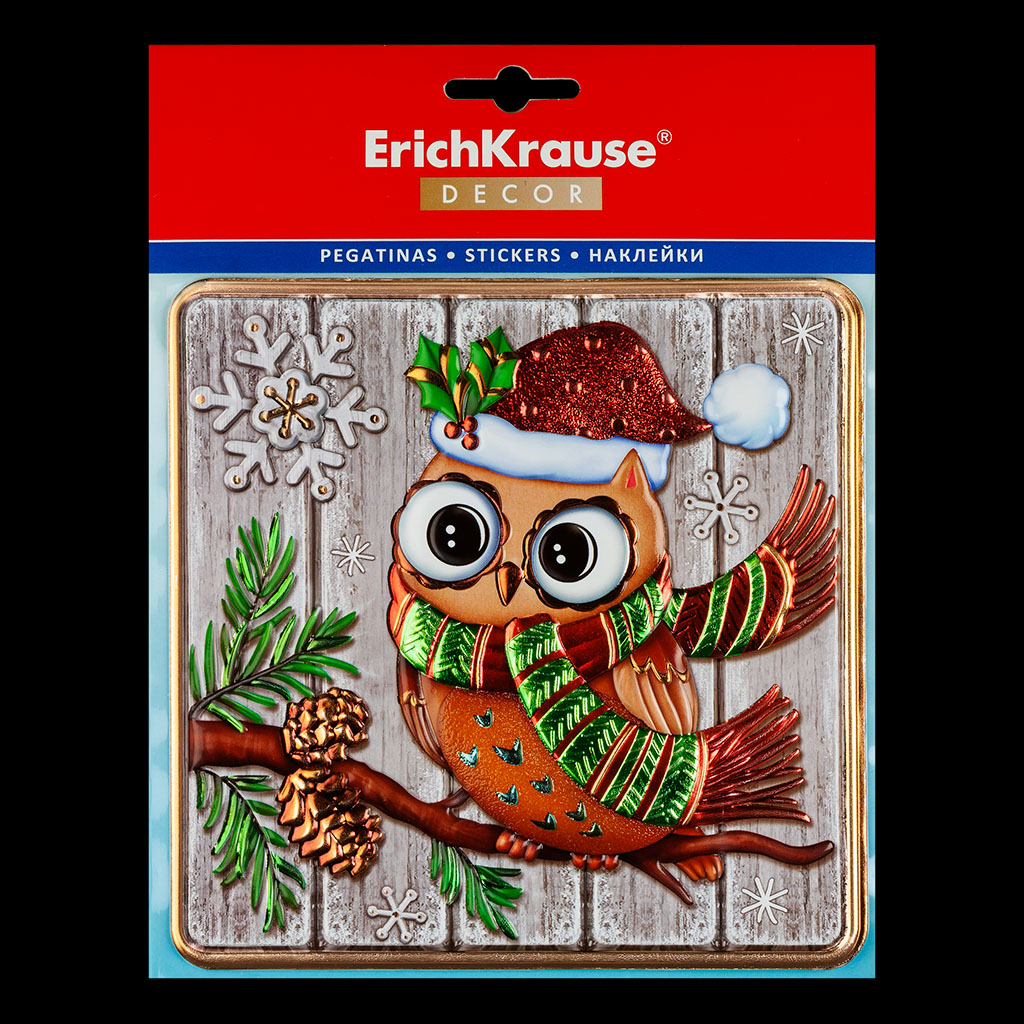 Наклейка ErichKrause® Decor Совенок 18х23см