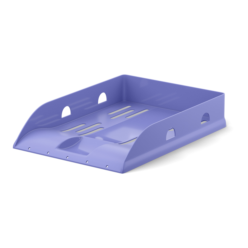 Лоток для бумаг пластиковый ErichKrause Base, Pastel, фиолетовый