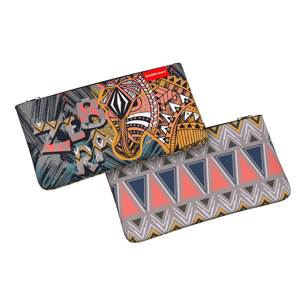 Пенал конверт ErichKrause® Light 220x120мм Ethno Zebra