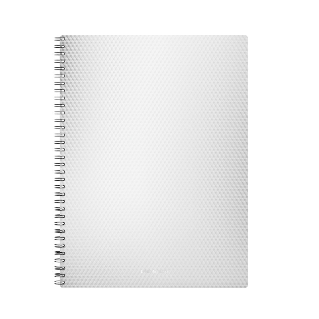 Тетрадь общая с пластиковой обложкой на спирали ErichKrause Total White, А4, 80 листов, клетка