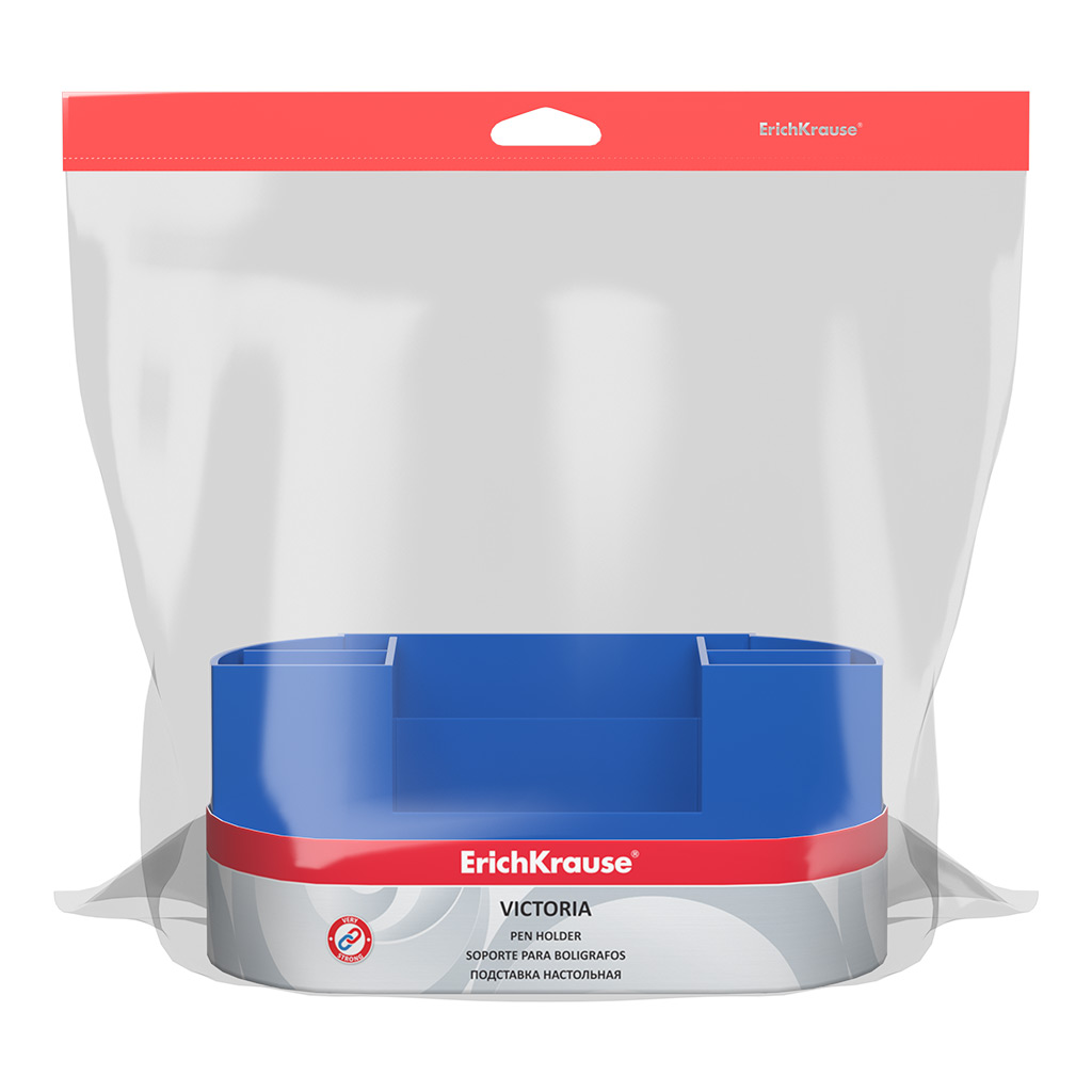 Подставка настольная пластиковая ErichKrause® Victoria, Classic, синяя