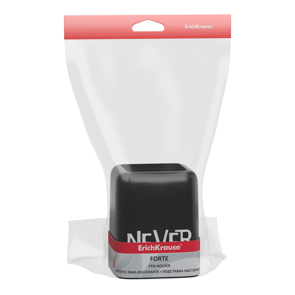Подставка настольная пластиковая ErichKrause Forte, Stay Strong, черный