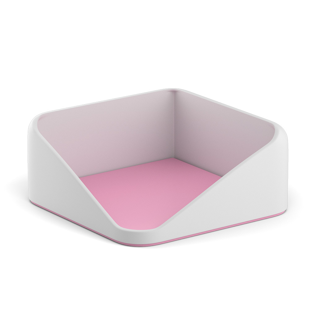 Подставка для бумажного блока пластиковая ErichKrause Forte, Pastel, белый с розовым