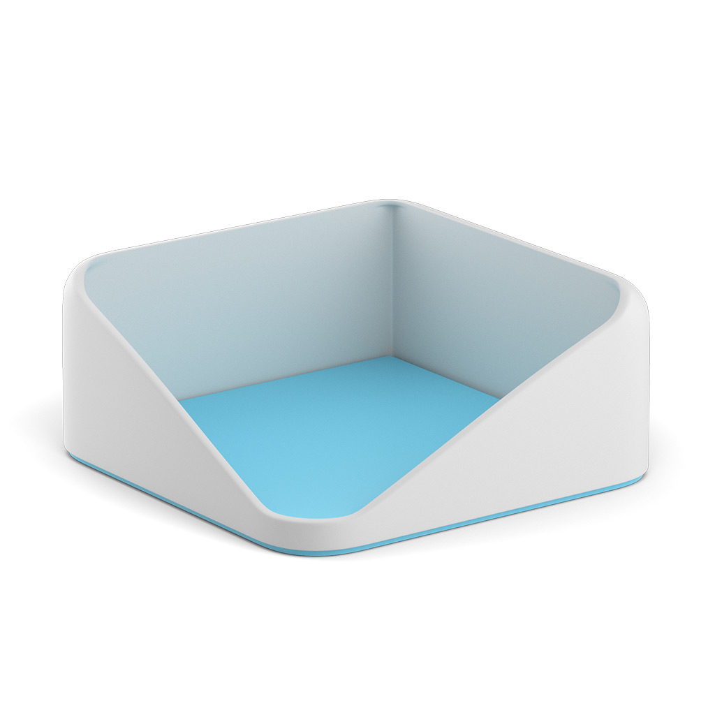 Подставка для бумажного блока пластиковая ErichKrause Forte, Pastel, белый с голубым
