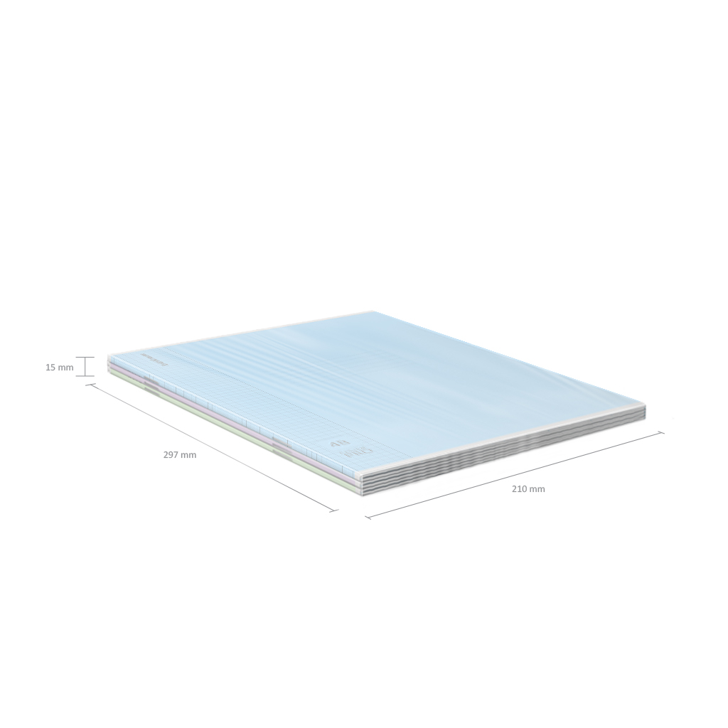 Тетрадь общая ученическая с пластиковой обложкой на скобе ErichKrause Классика CoverPrо fizzy, А4, 48 листов, клетка_MIX-PACK