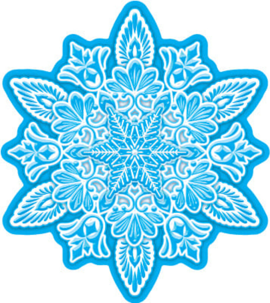 Вырубная фигурка 12*12см "Снежинка"