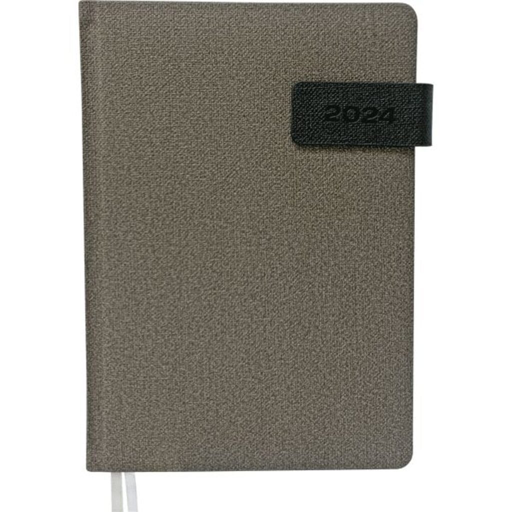 Ежедневник дат. 2024г А5 deVENTE Taddeo 352стр.,серый, тв.обл.,кожзам.,магн.застёжка