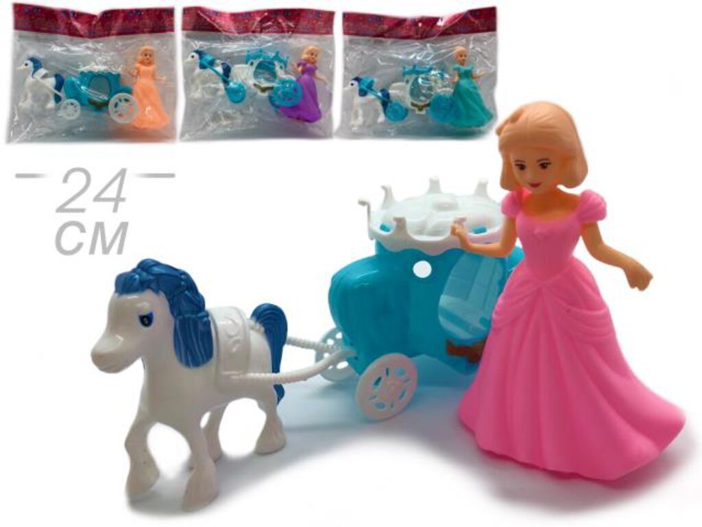 Игровой набор для девочек "Карета" с лошадью и куклой