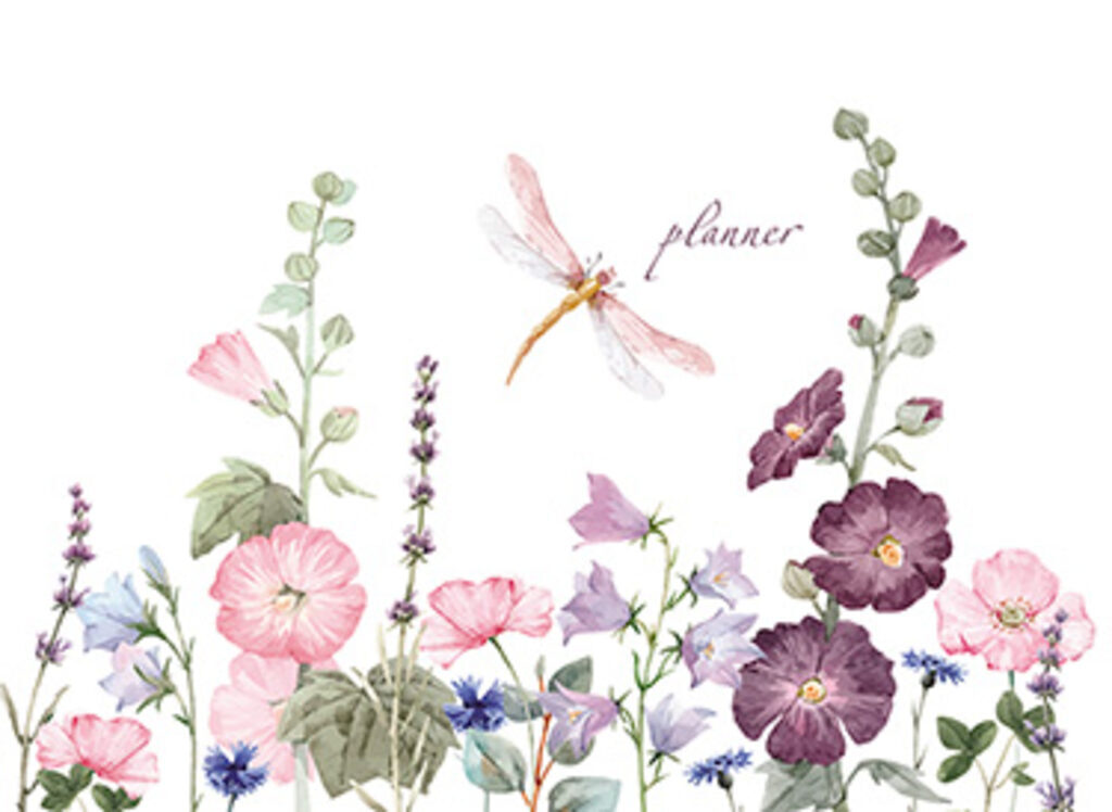 Планинг недат. А6  64л., гребень "Цветы" УФ-лак