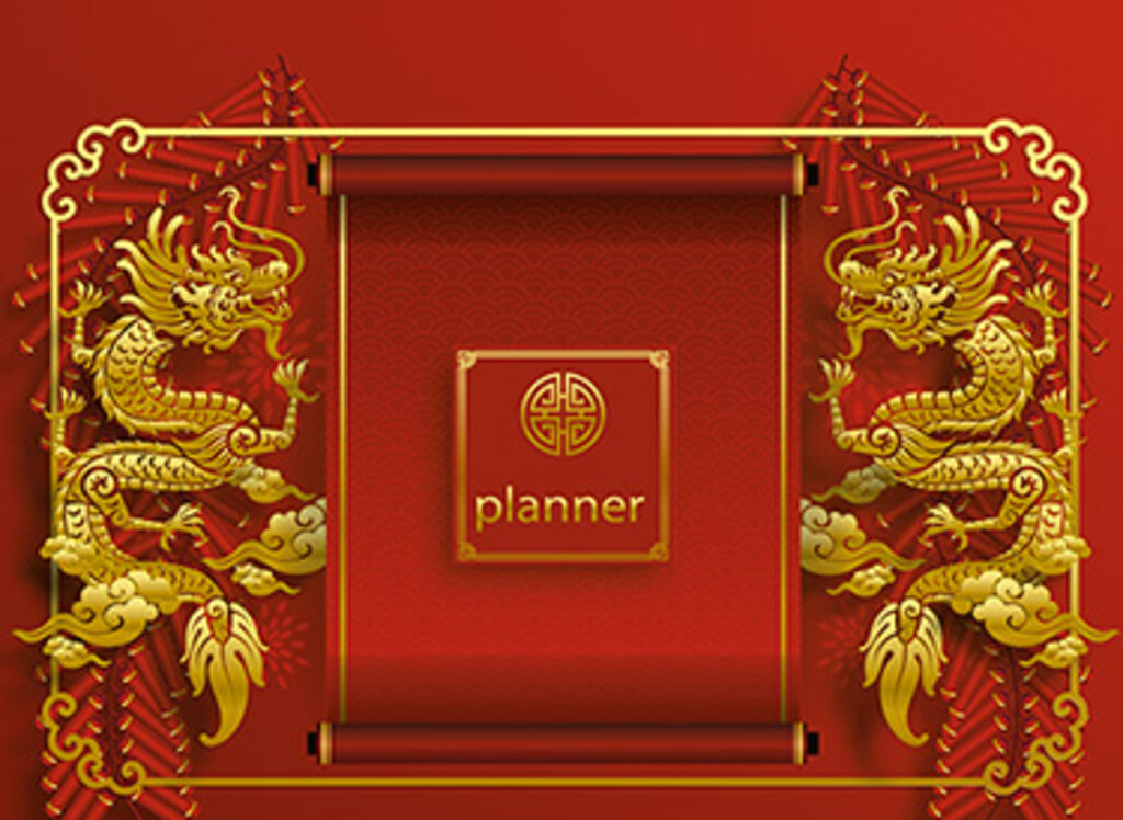 Планинг недат. А6  64л., гребень "Дракон" УФ-лак