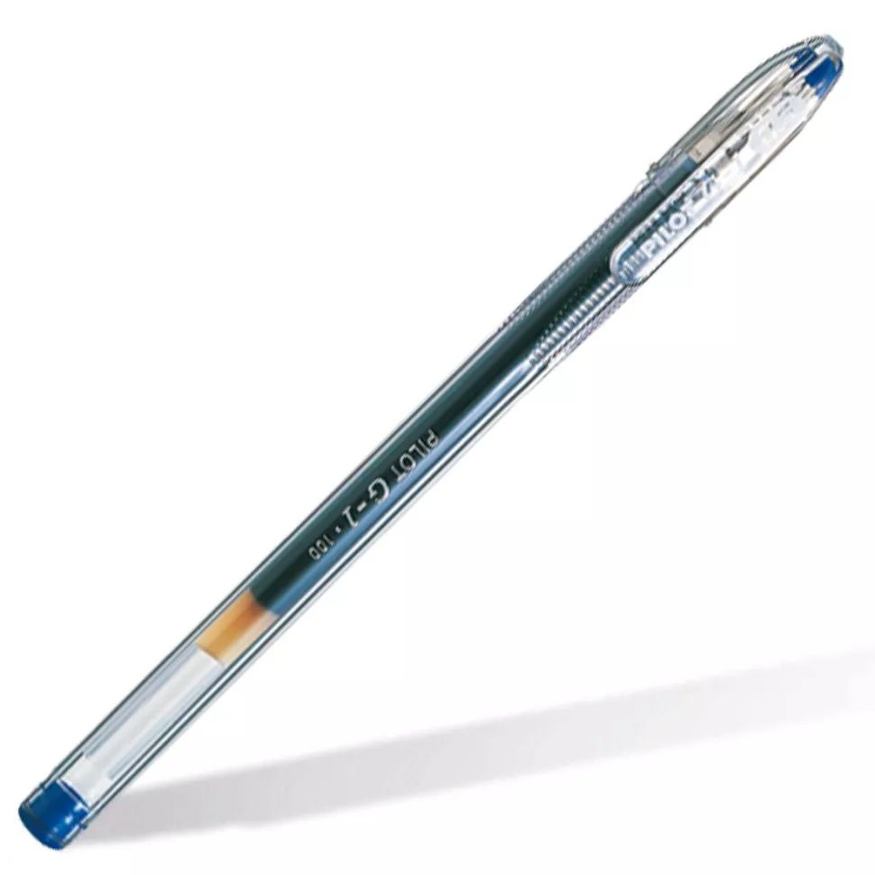 Ручка гелевая прозр. корп. 0,5мм. синяя
